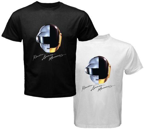 DAFT PUNK Random Access Memories Electro Men&#039;s White Black T-Shirt Size S to 3XL