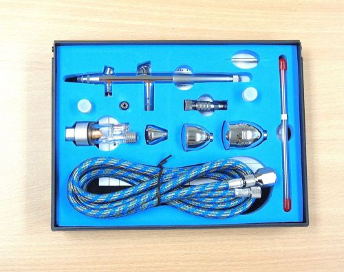 0.2mm/0.3mm/0.5mm dual action air brush kit gravity feed 2cc/5cc/13cc cups for sale