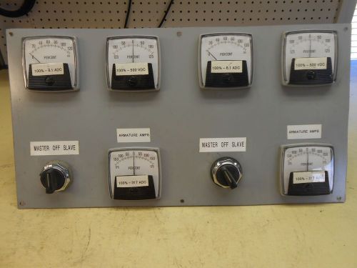 Panel Front of Yokogawa Panel Meters and 3 Position Selector Switches