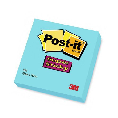 3M Post-it 654 Sky Blue 2pack/200sheet/76mm X 76mm/100sheet X 2pcs/sticky notes