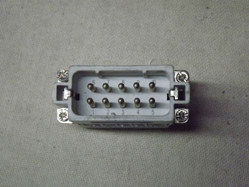 T&amp;b thomas betts pos-e-kon ms210a male insert 10 contacts 10a/600v a series for sale