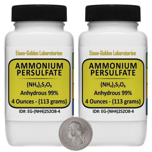 Ammonium Persulfate [(NH4)2S2O8] 99% ACS Grade Powder 8 Oz in Two Bottles USA