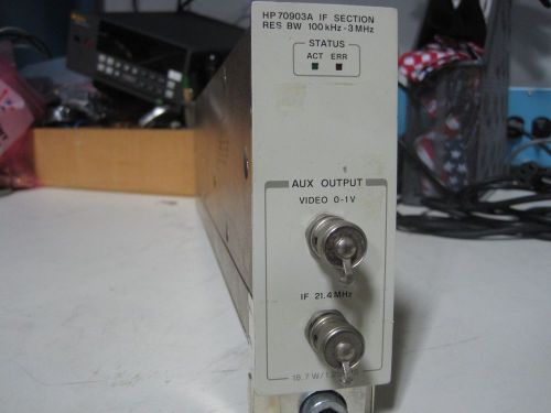 HP AGILENT 70903A IF SECTION RES BW 100KHZ-3MHZ