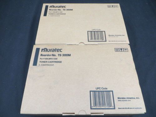 Lot of 2 Genuine Muratec TS 300M Black Toner Cartridge F-300 MFX-1330 OEM
