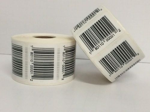 1000 upc labels 2x1 pre-printed bar code barcode sticker all numbers the same for sale