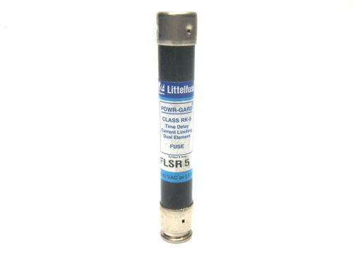 Littelfuse flsr5 dual element time delay indicator fuse 5 amp 600 vac new for sale