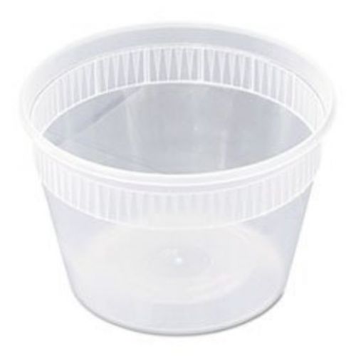 Pactiv YSD2516 DELItainer Microwavable Container Combo, Clear Case of 240 Lids &amp;