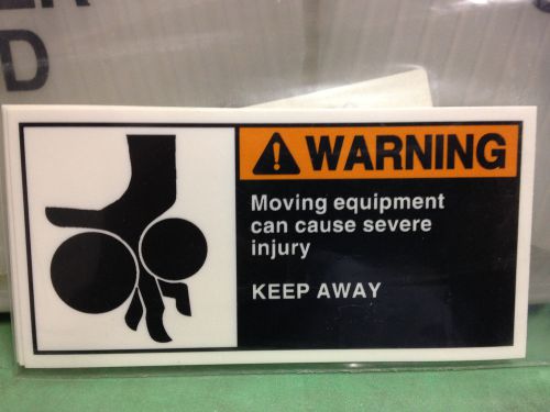 Industrial Safety decal sticker-Hot surface, Moving equipment, Lock out power
