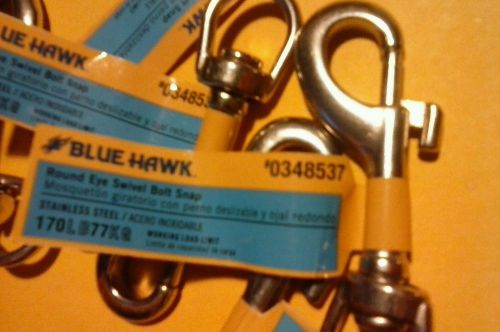 Blue Hawk Round Eye Swivel Bolt Snap - set of 4 - FREE SHIPPING