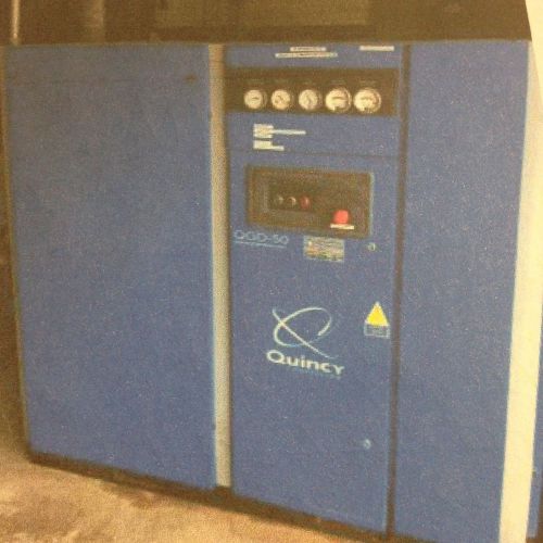 50hp quincy rotary screw air compressor, #972 for sale