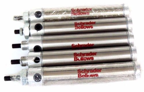 LOT OF 5 NEW SCHRADER BELLOWS 1.06DSR04.0 DOUBLE ACTING CYLINDERS 4&#034; STOKE