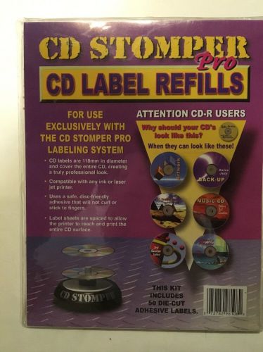 CD Stomper Pro CD Labels Refills New Pack of 50