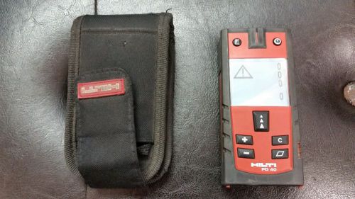 Hilti PD 40 Laser Range Meter with pouch read description