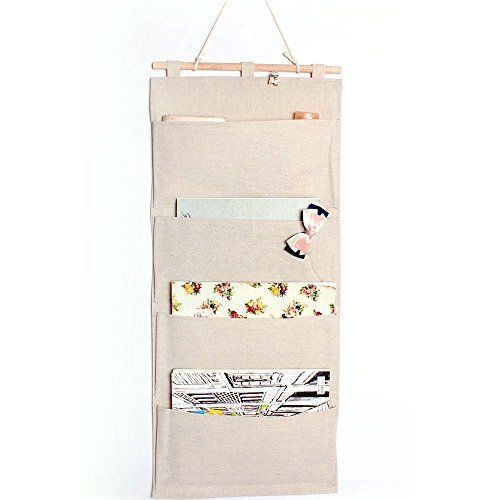 Co-linkLinen/Cotton Storage Organization Fabric Wall Door Cloth Hanging Storage