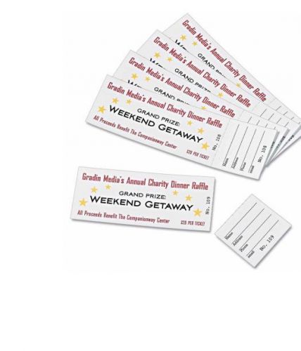 Avery Printable Tickets with Tear-Away Stubs, Matte White, 200 Raffle Tickets