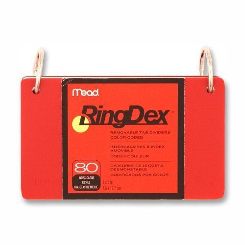 Index Cards Ringdex,w/Removable,Poly Tab,3&#034;x5&#034;, (MEA63072) Category: 80 Index...