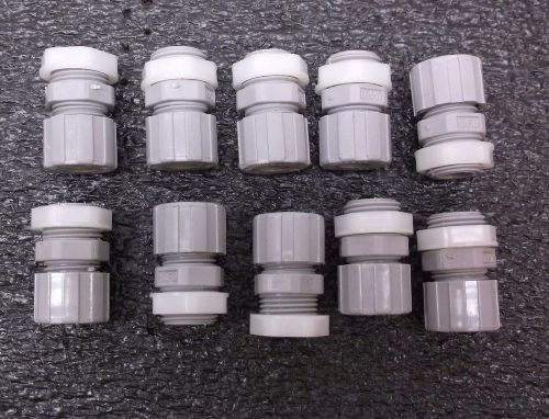Lot of 10 hubbell wiring hj1006g 3/8&#034; liquid tight conduit connector 5d525(e20s) for sale