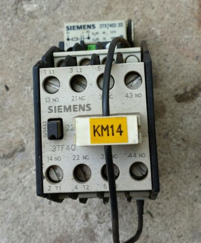 Siemens 3TF4022-0A 24VDC Coil Magnetic Contactor W/ 3TX7402-3s Surge Suppressor