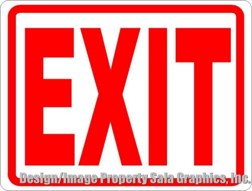 Exit sign. clearly indicate exits for fire safety in business workplace 12x18 for sale