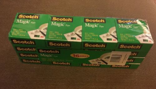 3M Magic Office Tape Value Pack 3/4 x 28 Yards  Clear 16 Rolls Total 444 Yards
