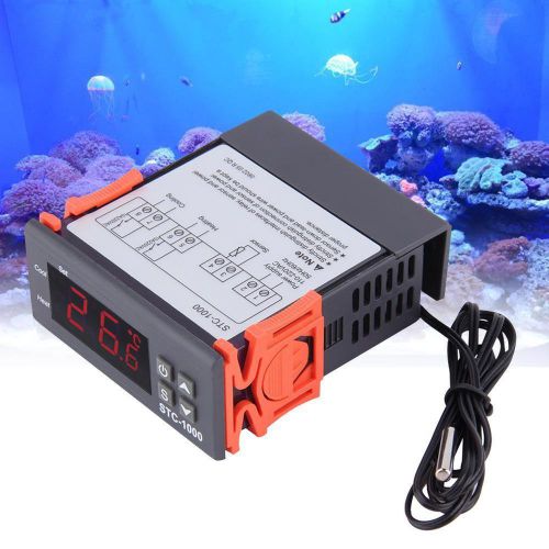 New digital temperature controller temp thermostat aquarium sensor stc-1000 kj for sale