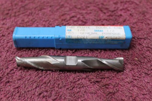 1/2&#034; END MILL HSS 1-1/2&#034; FL 3-3/4&#034; OAL 2 FLUTE DOUBLE END MILL D301 L2.720 F3