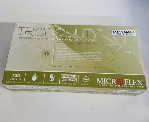 Tranquility tq-601-xs, white nitrile examination gloves, xs (m2619-3nfa6*k) for sale