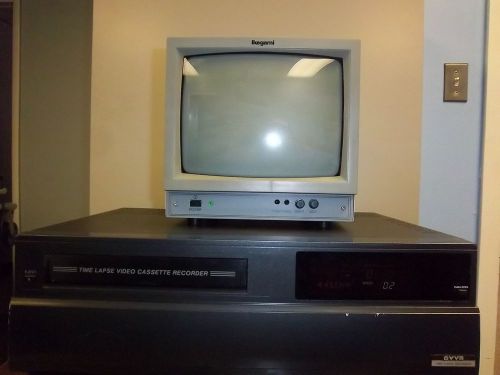 GYYR TLC1800 TIME LAPSE VIDEO CASSETTE RECORDER &amp; IKEGAMI PM-909 MONITOR.