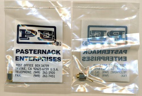 2 pasternack #4112 sma male connector solder attachment for rg402,pe-sr402al,etc for sale