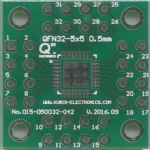 QFN32-5x5 0.50mm(0.02&#034;) pitch to 4xIDC2x4 connector.