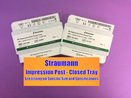 Straumann NC Impression Post Closed Tray with 1 Guide Screw and 2 Caps