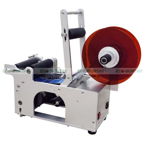 AC 220V Semi-Automatic Round Bottle Labeling Labeler Machine W/ Date Printing
