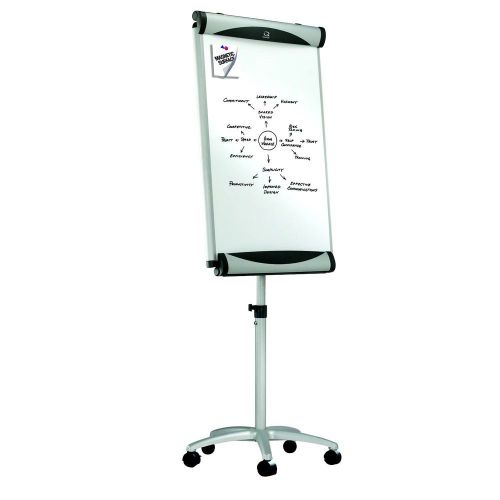 Mobile magnetic whiteboard flip chart quartet easel 27 x 41 inches euro premium for sale