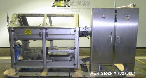Used- rovema model eld643 vertical top load pouch/bag case packer. horizontal co for sale