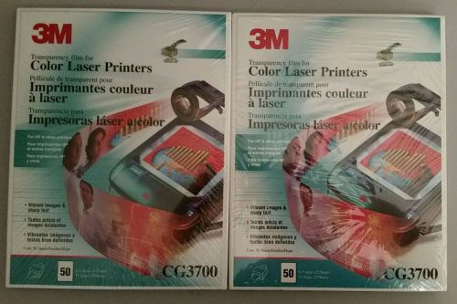 New 3M Transparency Film 100 Sheets For Color Laser Printers CG3700