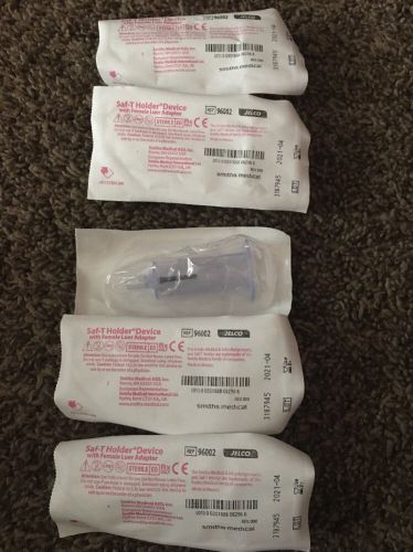 Jelco Saf-T Holder Device with Female Luer Adapter Lot of 5 Ref 96002