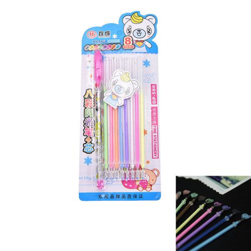 8PCS/Set Colorful Gel Pen Cute Pens Student Office Accessories Hot zj1