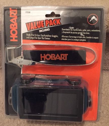 Hobart 770189 Welding Goggles, Triple Flint Striker, Tip Cleaner Value Pack