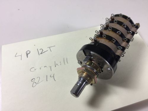 Big 4P12T 4 pole 12 position Grayhill 8214 Rotary Dial Switch - FREE SHIPPING