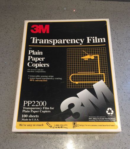 3M Transparency Film PP 2200 - For Plain Paper Copiers - 8.5&#034; x 11&#034; - Box of 100