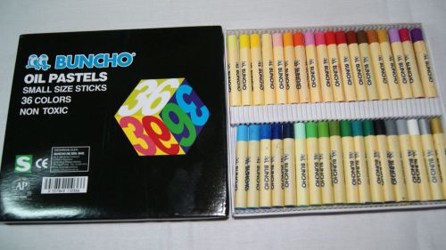 Buncho oil pastel 36 sticks w different colors for kids, school, office use