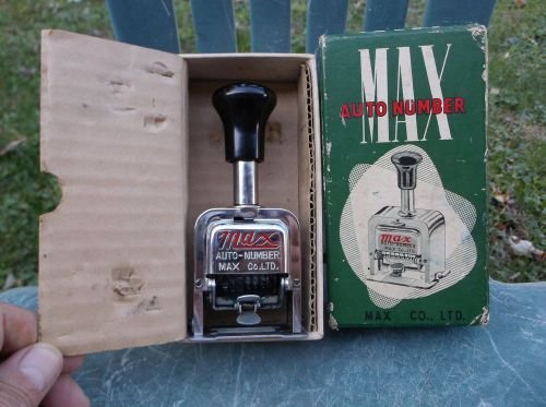 VINTAGE RARE MAX AUTO NUMBER 607 MAX CO LTD WITH BOX