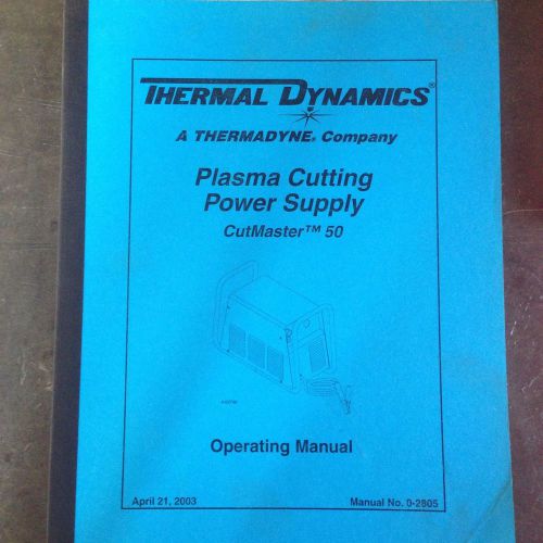 Thermal Dynamics Cutmaster 50 Plasma Cutter Manual English-French Service
