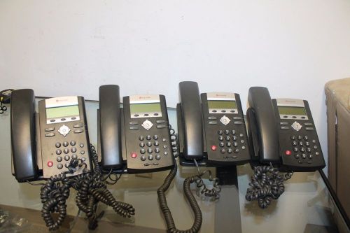 Lot of 4 Polycom phones (4) Polycom Soundpoint IP 330 SIP phones