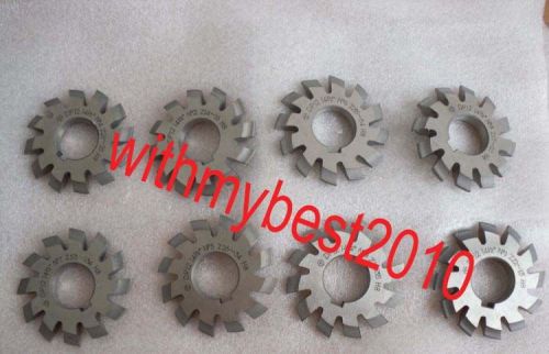 Lot 8pcs Dp12 14-1/2degree #1-8 Involute Gear Cutters