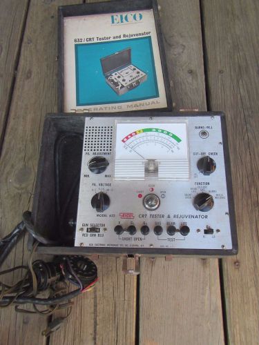 Vintage EICO CRT tester and Rejuvenator 632 with manual