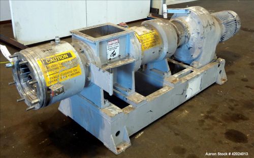 Used- bonnot 8&#034; extruder, model 8&#034;-ss, 316 stainless steel. 8&#034; diameter tapered for sale