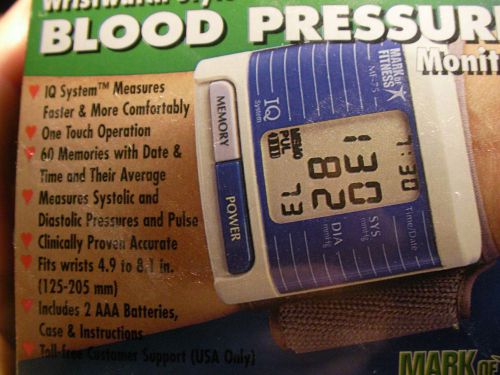 Wristwatch Style Blood Pressure Monitor Automatic IQ system 60 memory track