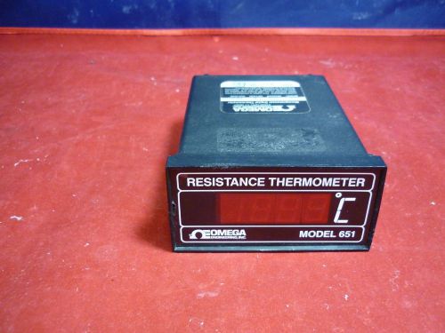Omega Resistance Thermometer Model 651, Sensor 385 option A 120 VAC, For lab
