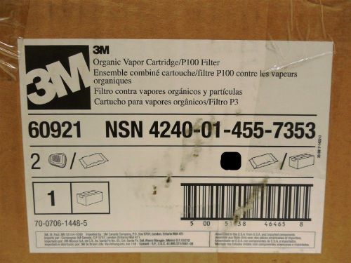 Lot of 21 packs organic vapor cartridges 3m 60921, 2 cartridges per pack for sale